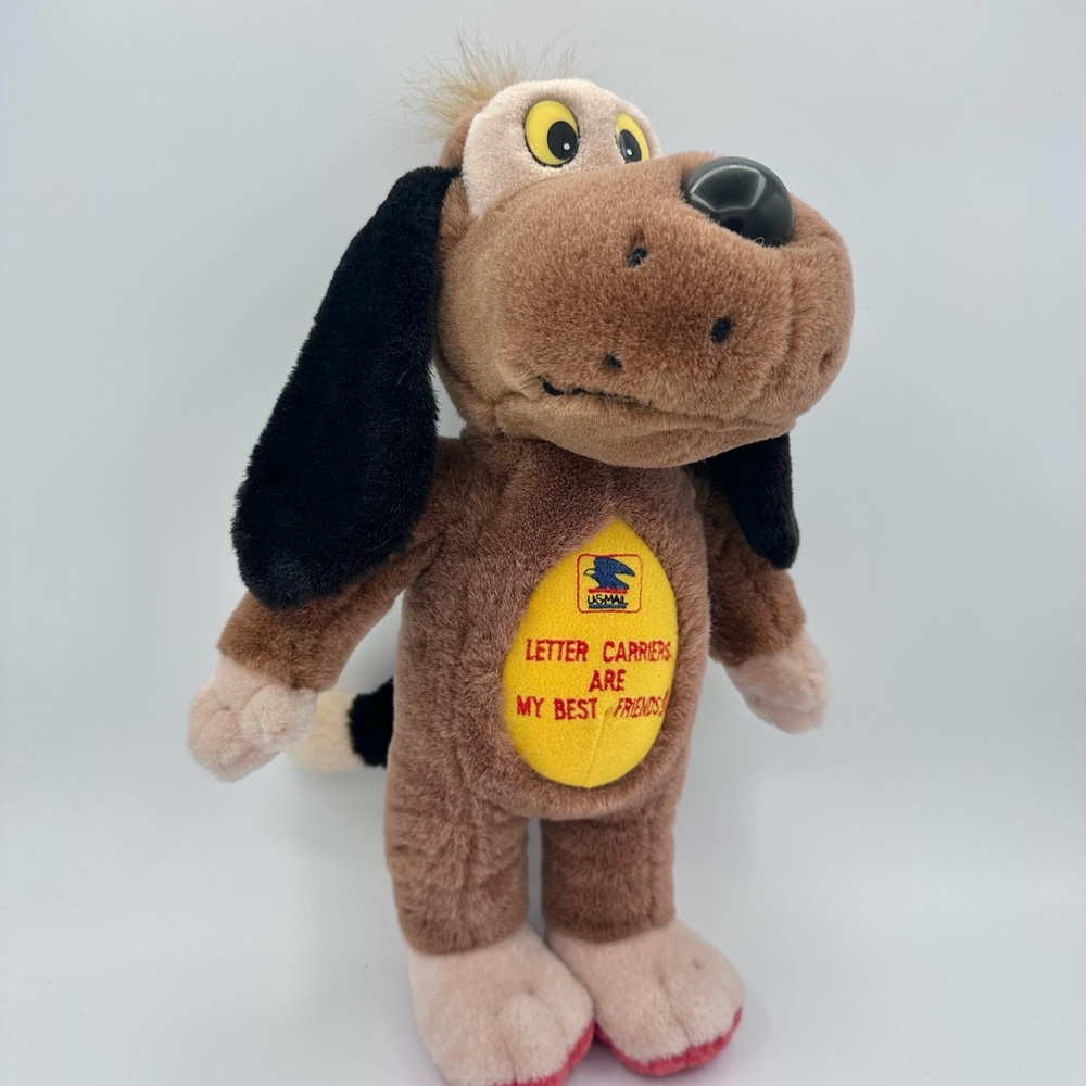 1986 USPUS DOG Plush United States Postal Service Dog Mail Carrier